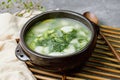 Tteokguk, Korean Seaweed fulvescens Sliced Rice Cake Soup Royalty Free Stock Photo